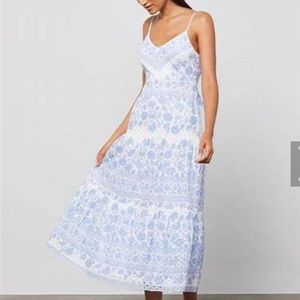 BCBG Max Azria Eyelet Embroidered Dress